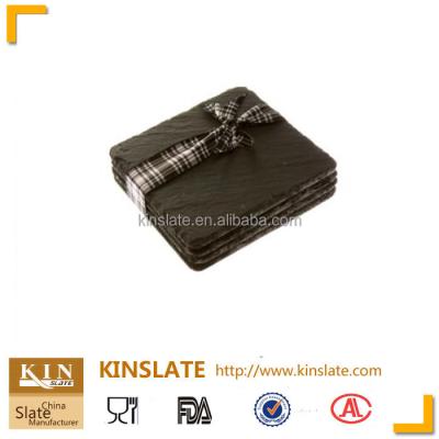 China Viable Wholesalers Black Rectangle Slate Coaster With Reliable Quality Manufacturer for sale