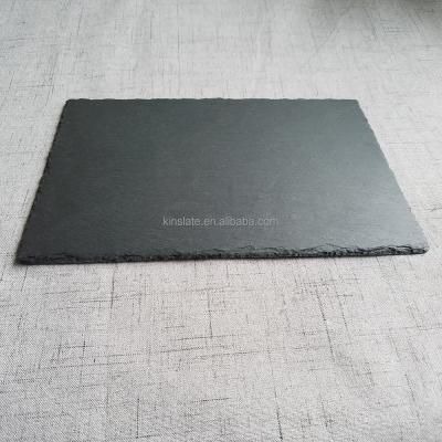 China Disposable 100% Natural Black Slate Dish Cheese Board Sealed With Food Safe Lacquer for sale