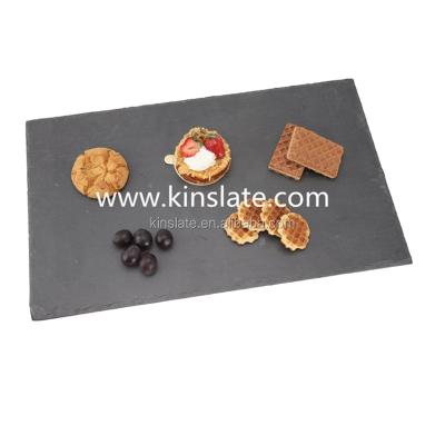 China Stocked Restaurant Supplies Natural Rectangle Slate Dish for sale