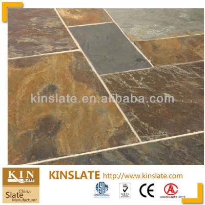 China Nice Color Natural Rusty Floor Paving Slate , Natural Rust Color Slate Tile for sale