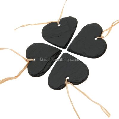 China Disposable Natural Heart Shape Slate Wine Labels With Reliable Reputation for sale