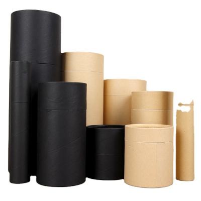 China Recyclable Custom Design Paper Tubes For Coffee And Tea Paper Tube Round Kraft Paper Tube For Wine Candle Box Cosmetics Containers Perfume for sale