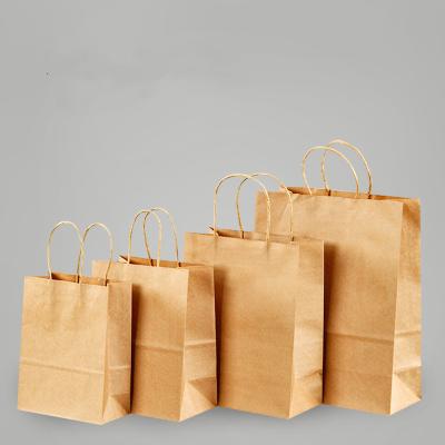 China Customized Recycled Materials Kraft Paper Bag For Food Shopping Gift Party Brown White Color Bag Candy Bag Wholesale And Retail for sale