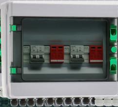 China GYPV/2-1 DC Combiner Box 2 In 1 Out 20A/32A Maximum Output Switch Current With DC Circuit Breaker for sale