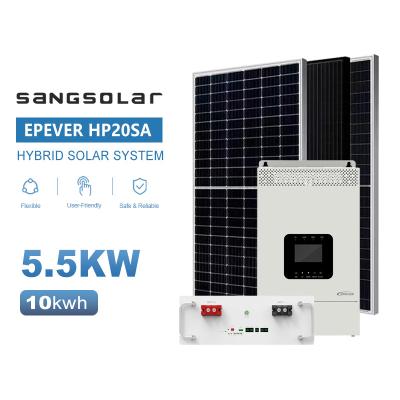 China SANG Solar Off Grid Solar System For Home 3.5KW 5.5KW 48V 220V 230V With 5kwh 10kwh 15kwh Lithium Battery for sale