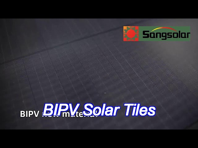 n-type 65w rectangular black bipv solar tiles made of weather resistant tempered glass