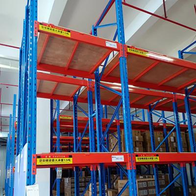 China Self-created Warehouse Selective Heavy Duty Shelving Steel Stacking Racks for sale