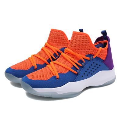 China Fashion\New Comfortable\Durable\Breathable\Lighted High Top Basketball Shoes Breathable Mens Knit Shoes OEM Unique Mens Sneakers High Top Popcorn Fashion Wholesale Sports Shoes for sale