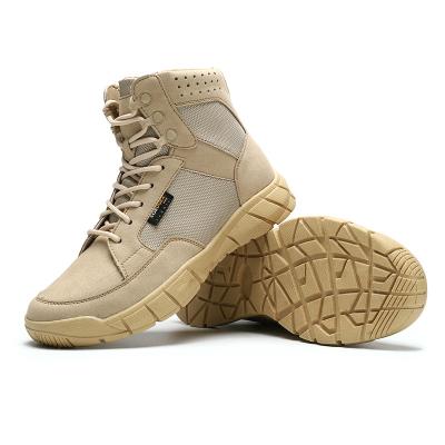 China Fashion Trend Outdoor Rise Shoes High Top Military Desert Tactical Boots Men Combat Army Boots Military Shoes for sale