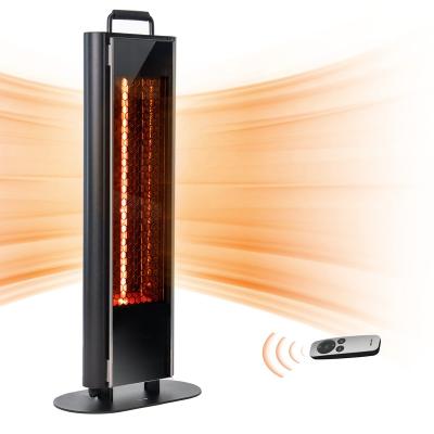 China Double-sided Design 1500W Patio Heater Table Side Portable Electric Heater Waterproof Radiant Heater for Outdoor Indoor Use for sale