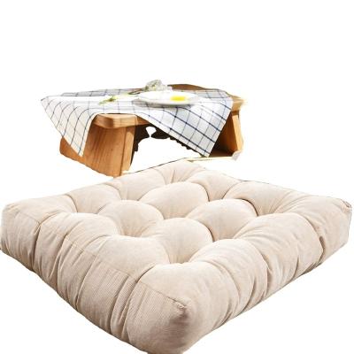 China Sustainable square meditation pillow for sitting on solid thick tufted floor cushion for sale