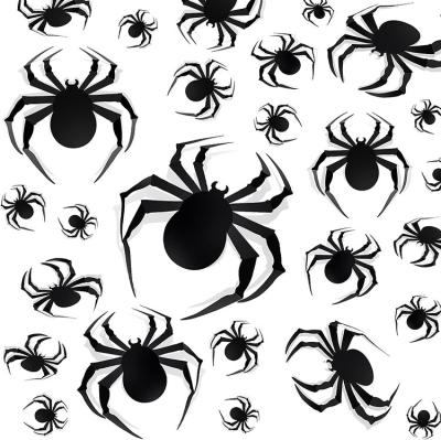 China Halloween party wall sticker set Halloween Home Decorations 60 PCS 3D Large Spider Realistic PVC Spider Stickers for Halloween Eve Party Supplies DIY Scary for sale