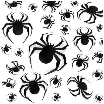 China Halloween party wall sticker set High Quality Halloween Home Party Wall Decorations 3D Realistic Diy Spider Stickers Set for sale