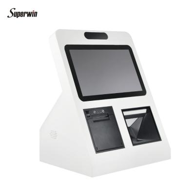 China Superwin CY-83 11.6 Inch Self Service Kiosk Touch Screen Machine Cash Acceptor Machine POS System For Supermarket 11.6 Inch for sale