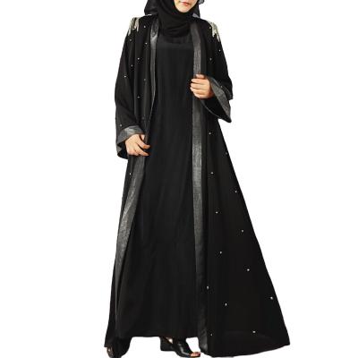 China Wholesale ODM Muslim Abaya Black Polyester Muslim Abaya Muslim Cardigan for sale