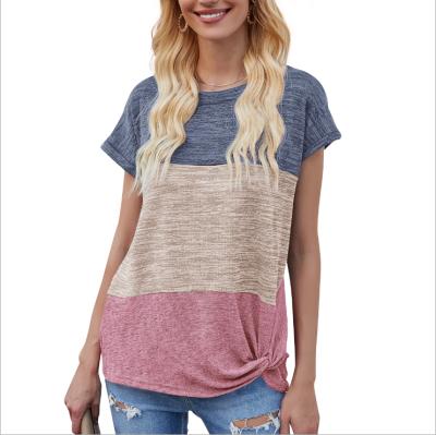 China Anti-Wrinkle Women Casual Round Neck Top Ladies Stylish Casual T-Shirt New for sale