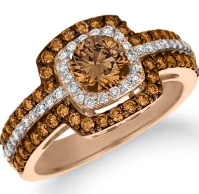 China CLASSIC Custom Design Rose Gold Rings Jewelry For Women Diamond Wedding Rings for sale