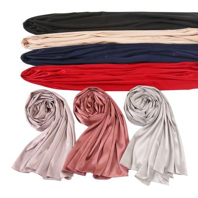 China Hot-selling Wholesale Popular Women Satin Hijabs Luxury Shawl Scarves for sale