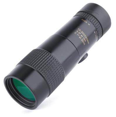 China Factory direct sales 10-300x40mm super zoom lens+ABS monocular telescope high quality aluminum plastic + telephoto glass for outdoor activities camping hunting for sale