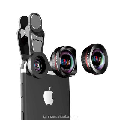 China Imported Glass+Aluminum+ABS LIGINN 16MM 4K HD No Deformation Mobile Phone Wide Angle Lens for sale