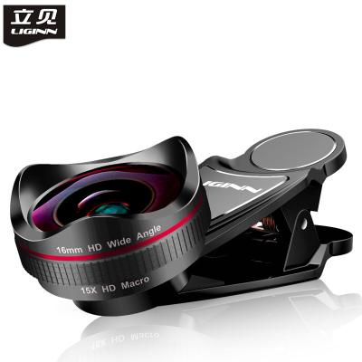 China LIGINN Bestsellers Portable Mobile Phone Camera Lenses Amazone HD 16mm 15x Macro Wide Angle Lens For Smartphone for sale