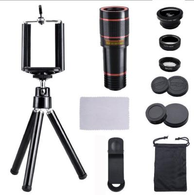 China LIGINN Multifunctional Wholesale Fisheye 12x Wide Angle Zoom Kit For Mobile Phone for sale