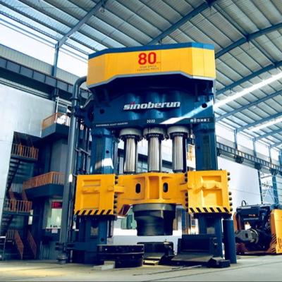 China Two Column Push Down Fully Hydraulic Open Die Forging Press Electrical Control Hydraulic Forging Press for sale