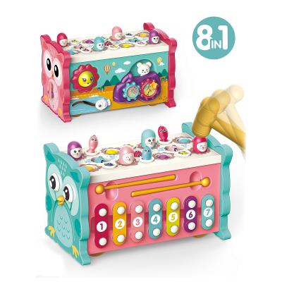 China ABS 2022 New Puzzle Baby's First Educational Toy Fishing Whack A Mole Hands On The Piano Hexahedron 8 In 1 Activity Cube Child Game Juguete for sale