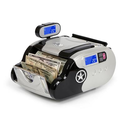 China LCD Display Bill Money Currency Currency Banknote Cashier Detector Fast Counting Machine 1-200 for sale