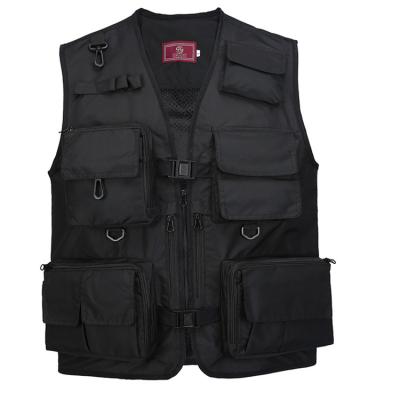 China QUICK DRY Multi Pockets Mesh Outdoor Men's Casual Work Safari Fishing Travel Photo Cargo Vest Fishing Photography Vest for Fishing Hiking for sale