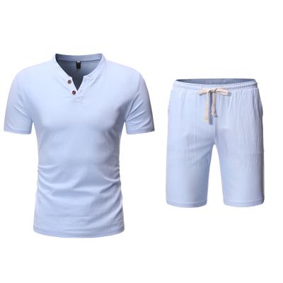 China QUICK DRY 2022 Cheap price custom logo short-sleeved men shirt and short pants set for sale