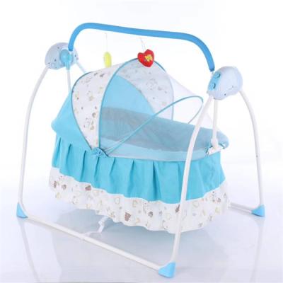 China Modern 5 in 1 Portable Electric Baby Cradle Rocking Chair Baby Swing Rocking Bed for sale