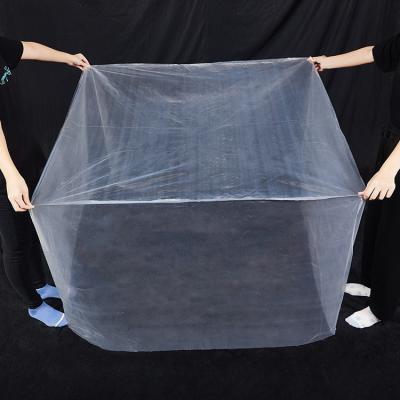 China Waterproof Custom PE Pallet Package Printing Square Transparent Plastic Bag for sale