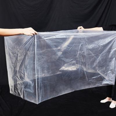 China Waterproof High Quality Clear Packaging Plastic PE Pallet Cover Industrial Square Bag for sale