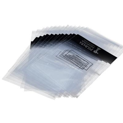 China Custom Self Adhesive Moistureproof LOGO Printing Clothes Packaging Clear Small Plastic Bags for sale