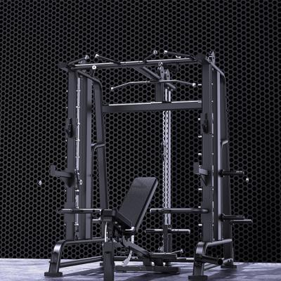 China Home Fitness Center Power Stand Gym Exercise Equipment Smith Machine Squat Rack With Cable, Stand Smith Squat Machine for sale