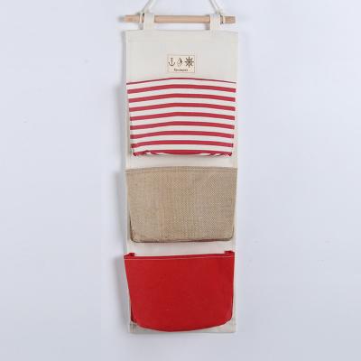 China Puting hanging storage bag pockets organizer door wall chest holder customized red for sale