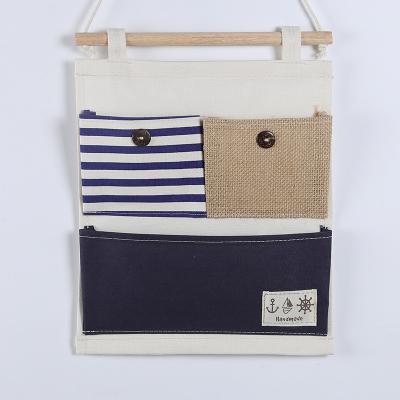 China hanging storage bag pockets organizer door wall chest holder customized blue red for sale