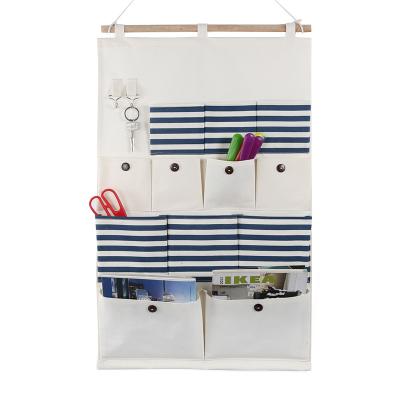 China Puting hanging storage bag pockets organizer door wall chest holder customized blue for sale