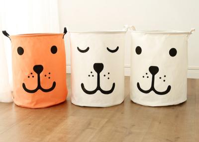 China Foldable washing laundry clothes basket toy storage bag large box customizable colors bear laundry factory for sale