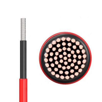 China Overhead TUV Approved OEM Red or Black Solar Cable Connector Solar Cable Connector DC PV Single Core Solar PV Cable 4mm2 for sale