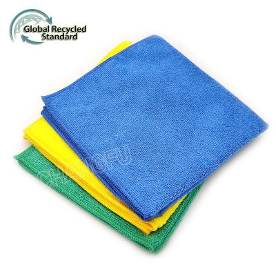 China ChangFu Viable Wholesale Popular Microfiber GRS Recycled Cloth Car Towel Cleaning Cloth for sale