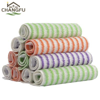 China Sustainable Changfu Fiber Bamboo Kitchen Cleaning Dish Cloth for sale