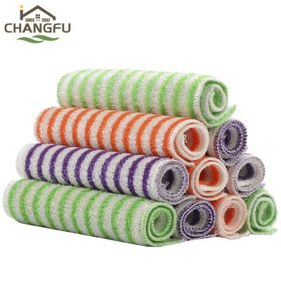 China Changfu Sustainable Oil Free Bamboo Fiber Kitchen Rag Cloth / Dishcloth for sale