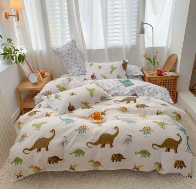 China China factory kids bedding set 100 cotton 3d folded cartoon printed duvet cover dragon series custom bed linen for boy for sale