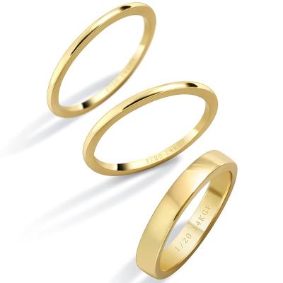 China CLASSIC Fashion 18K Gold Plated Custom Rings Titanium Steel Women Stacking Ring For Best Gifts for sale