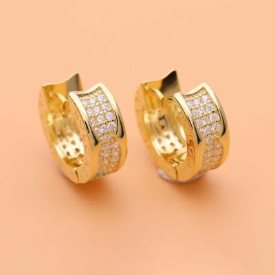 China New Arrival 925 Sterling Silver Rhodium Plated Cubic Zirconia Brand FASHIONABLE Designer Studs Earrings For Women Girls for sale