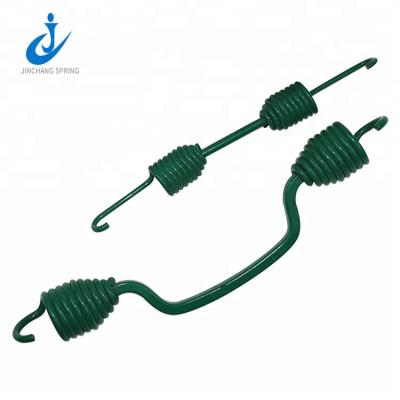 China Coil Customized Colors Steel Hook Double Tension Spring For Cars for sale