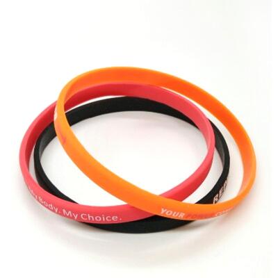 China Promotion/gifts/NEW custom thin printed silicone wristband party logo/thin rubber wristband /5mm thin silicone wristband for sale