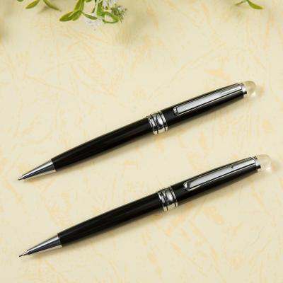 China Fast Delivery New Personalized Metal Crystal Top With Twist Black Metal Mechanical Pencil for sale